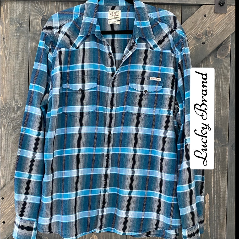 🍀Lucky Brand Plaid Long Sleeves Shirt